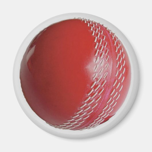 Cricket Ball Red past zich aan met Jouw naam Magneet (Voorkant)
