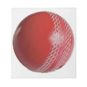 Cricket Ball Red past zich aan met Jouw naam Notitieblok (Voorkant)
