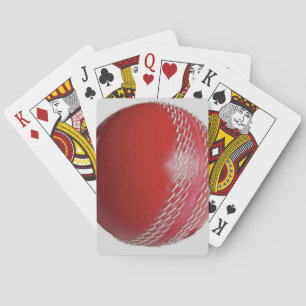 Cricket Ball Red past zich aan met Jouw naam Pokerkaarten