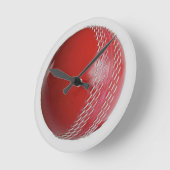 Cricket Ball Red past zich aan met Jouw naam Ronde Klok (Hoek)