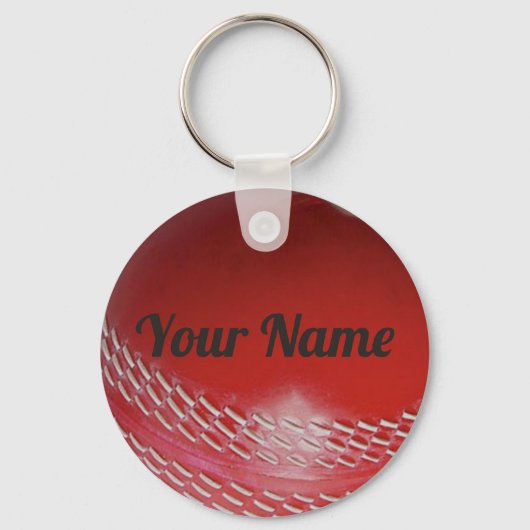 Cricket Ball Sleutelhanger met Jouw naam (Voorkant)