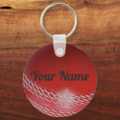 Cricket Ball Sleutelhanger met Jouw naam (Voorkant)