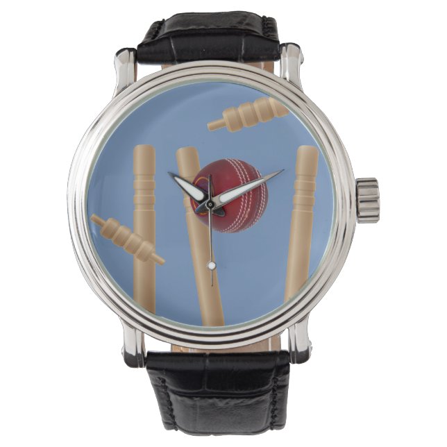 Cricket Ball Smashing Cricket Stof Horloge