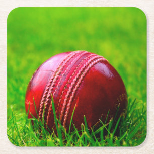 Cricket Ball Sport personaliseren met tekst Kartonnen Onderzetters