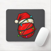 Cricket Ball With Santa Hat Funny Christmas Xmas G Muismat (Met muis)
