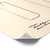 Cricket Bat 1886 Patent Art Old Peper Poster (Hoek)