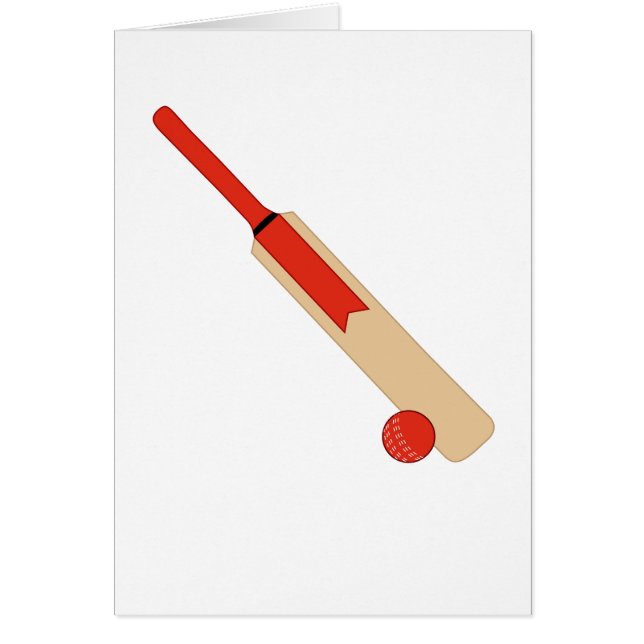Cricket Bat and Ball Card (Voorkant)