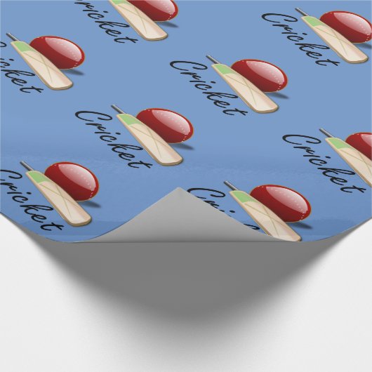 Cricket bat and ball, populair design cadeaupapier (Hoek)