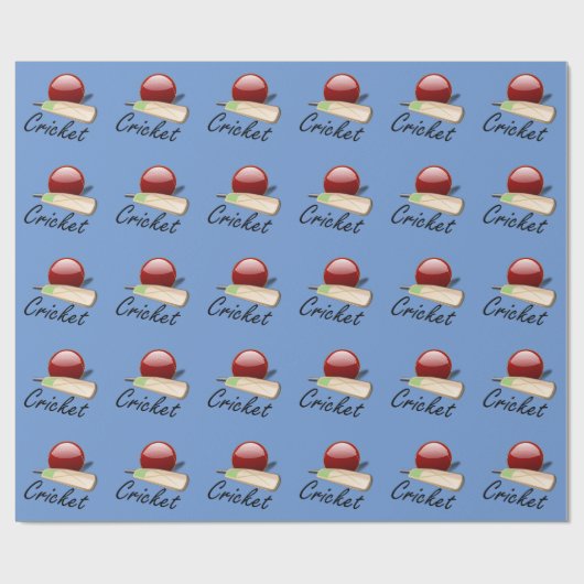 Cricket bat and ball, populair design cadeaupapier (Vlak)