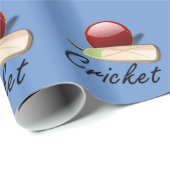 Cricket bat and ball, populair design cadeaupapier (Rol Hoek)