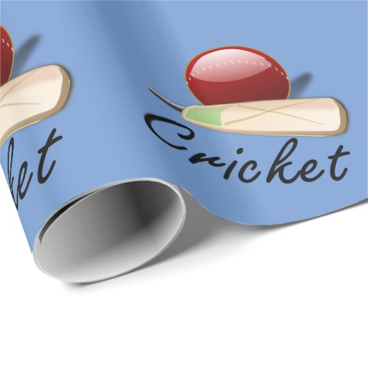 Cricket bat and ball, populair design cadeaupapier (Rol Hoek)