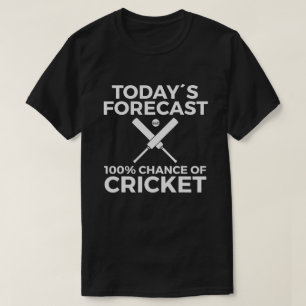 Cricket Bat Cricket Ball Indische vlag India T-shirt