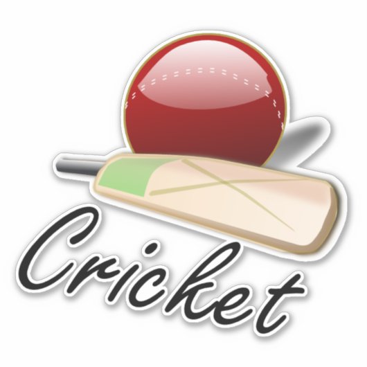 Cricket, Bat en Bal Sticker (Voorkant)