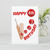 Cricket Bat en Ball Kids Verjaardag Feestdagenkaart (Staand voorkant)