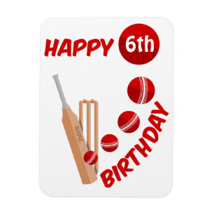 Cricket Bat en Ball Kids Verjaardag Magneet