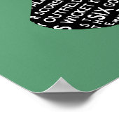  cricket bat en ball typografie poster (Hoek)