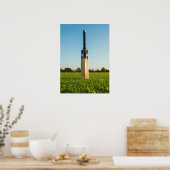 Cricket Bat Standing on Sunlit Field Poster (Keuken)