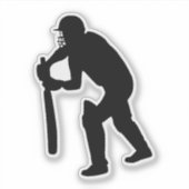 Cricket batman silhouet ontwerp sticker (Voorkant)
