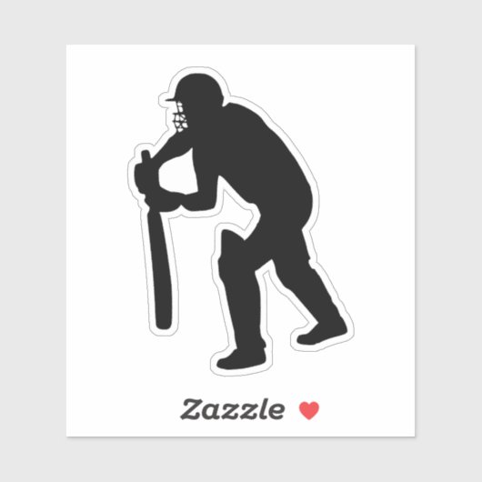 Cricket batman silhouet ontwerp sticker (Vel)