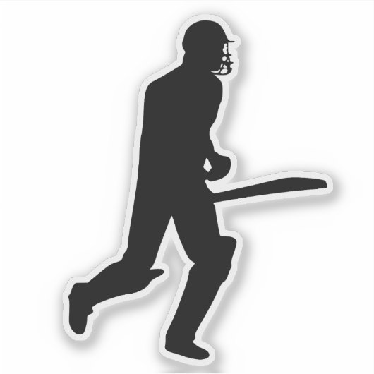 Cricket batman silhouet ontwerp sticker (Voorkant)