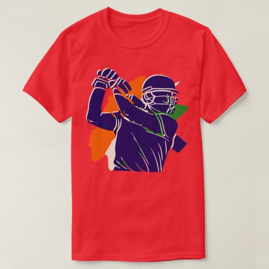 Cricket batsman1 t-shirt (Design voorkant)