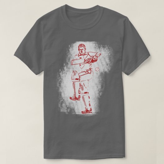 Cricket batsman Art j5 T-shirt (Design voorkant)