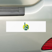 Cricket Batsman Batsman Pictogram Retro Bumpersticker (Op auto)