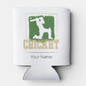 Cricket Batsman Born for Game Player and Coach Blikjeskoeler (Achterkant)