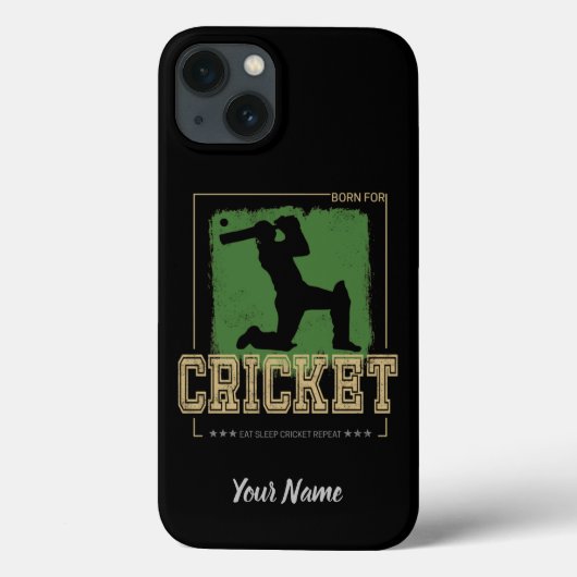 Cricket Batsman Pitcher Speler Coach Case-Mate iPhone Case (Achterkant)
