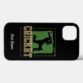 Cricket Batsman Pitcher Speler Coach Case-Mate iPhone Case (Achterkant (horizontaal))