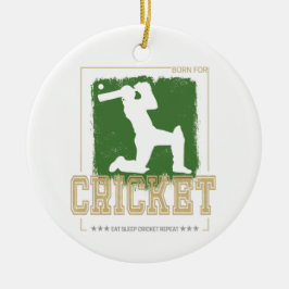 Cricket Batsman  Pitcher Speler Coach Keramisch Ornament