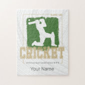 Cricket Batsman  Pitcher Speler Coach Legpuzzel (Verticaal)