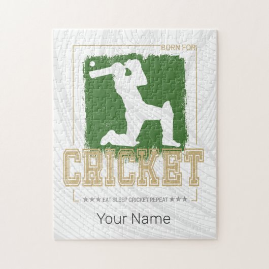 Cricket Batsman Pitcher Speler Coach Legpuzzel (Verticaal)
