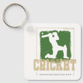 Cricket Batsman  Pitcher Speler Coach Sleutelhanger (Voorkant)
