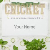 Cricket Batsman  Pitcher Speler Coach Theedoek (Gevouwen)