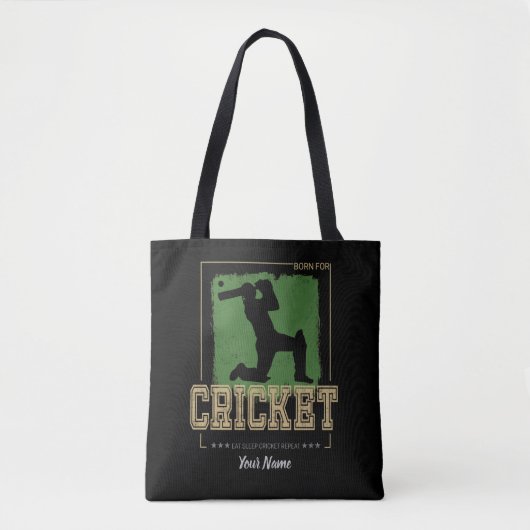 Cricket Batsman  Pitcher Speler Coach Tote Bag (Voorkant)