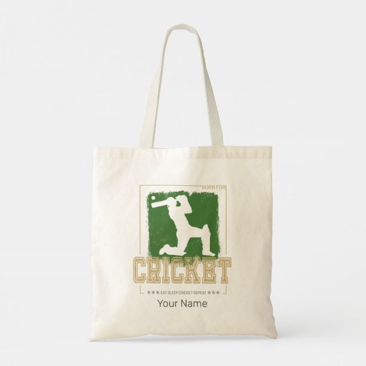 Cricket Batsman  Pitcher Speler Coach Tote Bag (Achterkant)