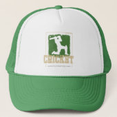 Cricket Batsman Pitcher Speler Coach Trucker Pet (Voorkant)