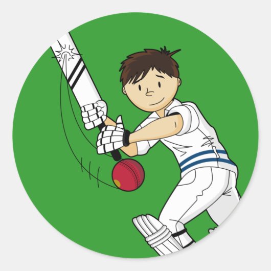 Cricket Batsman Sticker (Voorkant)