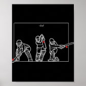 Cricket Batting Funny Cricket Fan Gift Cricket  Poster (Voorkant)