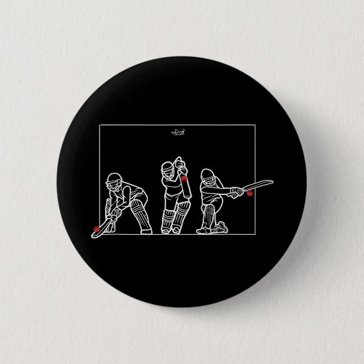 Cricket Batting Funny Cricket Fan Gift Cricket  Ronde Button 5,7 Cm (Voorkant)