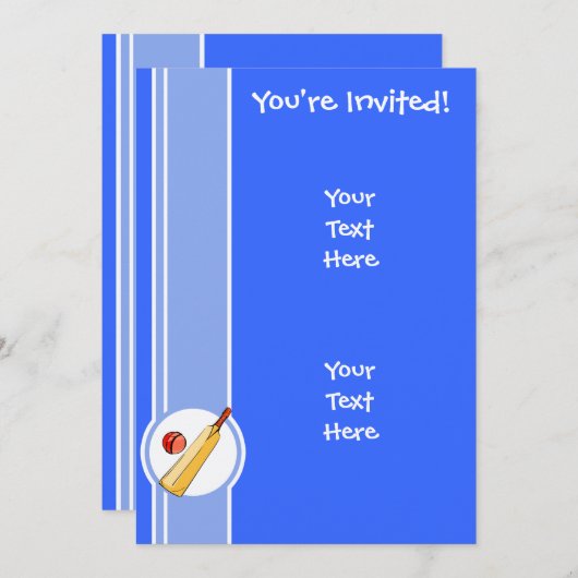 Cricket; blauw kaart (Voorkant / Achterkant)