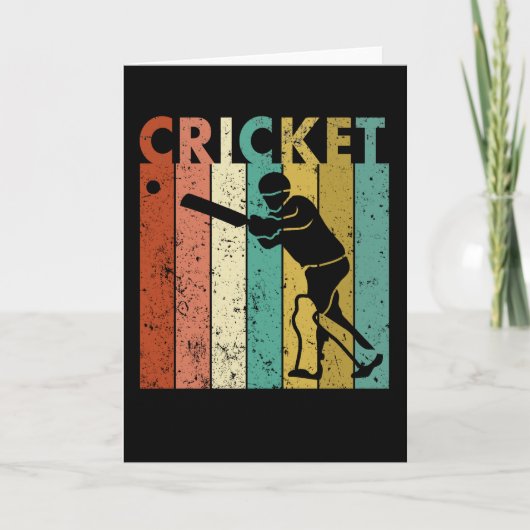 Cricket Bowler Bat Cricketer Gift Kaart (Voorkant)