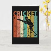 Cricket Bowler Bat Cricketer Gift Kaart (Gele Bloem)