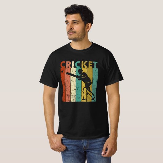 Cricket Bowler Bat Cricketer Gift T-shirt (Voorkant volledig)