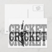 Cricket Bowler Briefkaart (Voorkant / Achterkant)