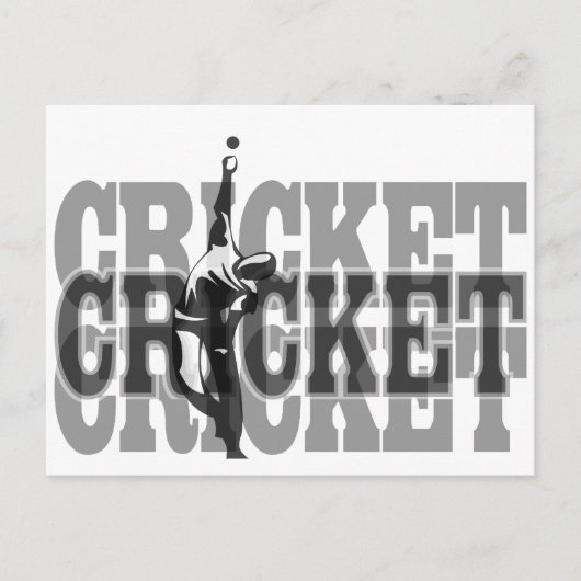 Cricket Bowler Briefkaart (Voorkant)