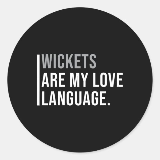 Cricket Bowler Meme Citaat  Ronde Sticker (Voorkant)