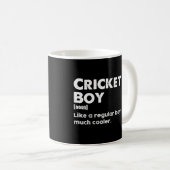 Cricket Boy Funny Definition Cricket Lover Koffiemok (Voorkant rechts)