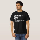 Cricket Boy Funny Definition Cricket Lover T-shirt (Voorkant volledig)